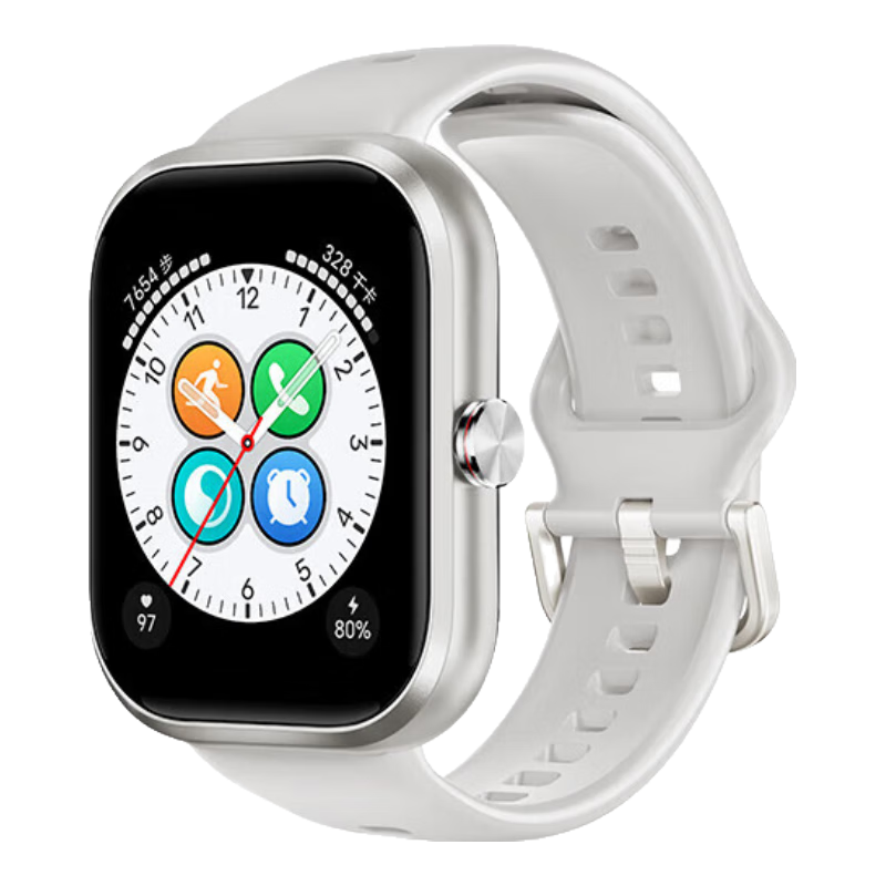 荣耀（HONOR）亲选 Haylou Watch 智能手表 1.95吋AMOLED轻薄全面屏 户外运动卫星定位 全天健康监测 星光白