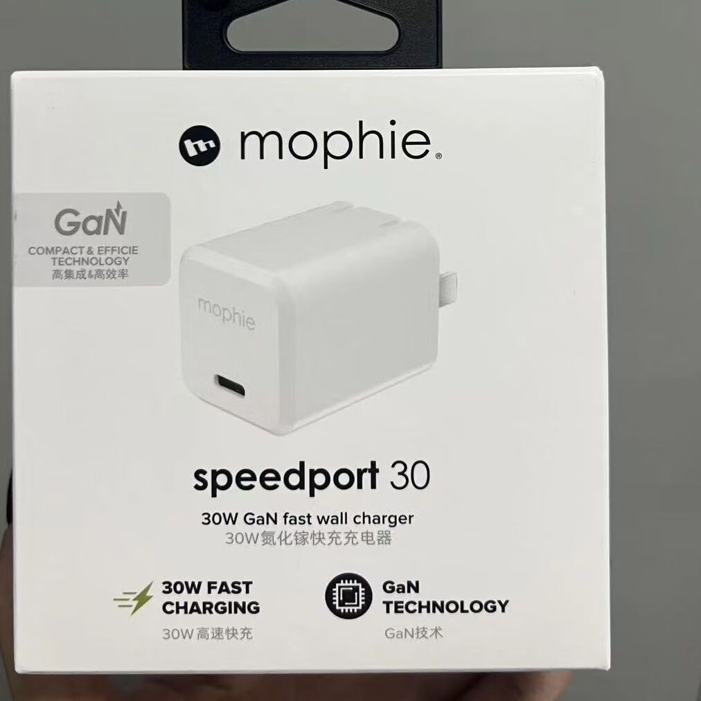 MOPHIEMophieMophie摩尔菲适用30W充电器快充头可折叠双C口氮化镓充电器 30W氨化镓快充充电单头白色