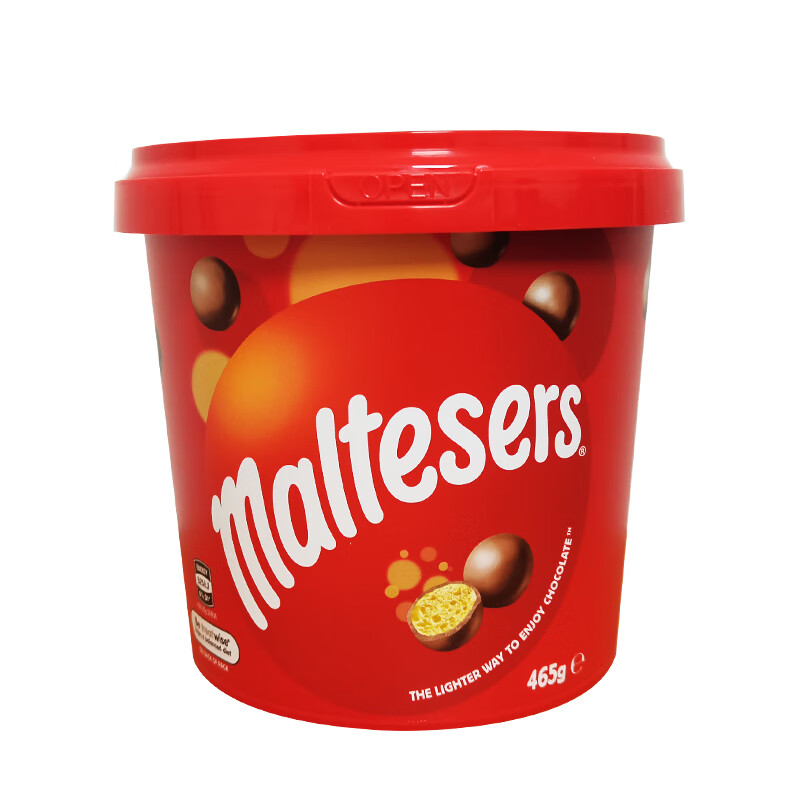 食芳溢澳洲Maltesers麦提莎麦丽素夹心牛奶巧克力豆网红零食465g桶装 465g【1桶】