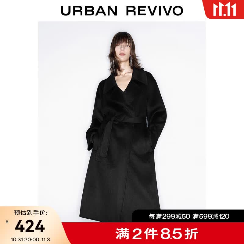 UR2023秋冬季新款女时尚休闲简约高阶气质宽松大衣外套UWG130149 黑色 S使用感如何?