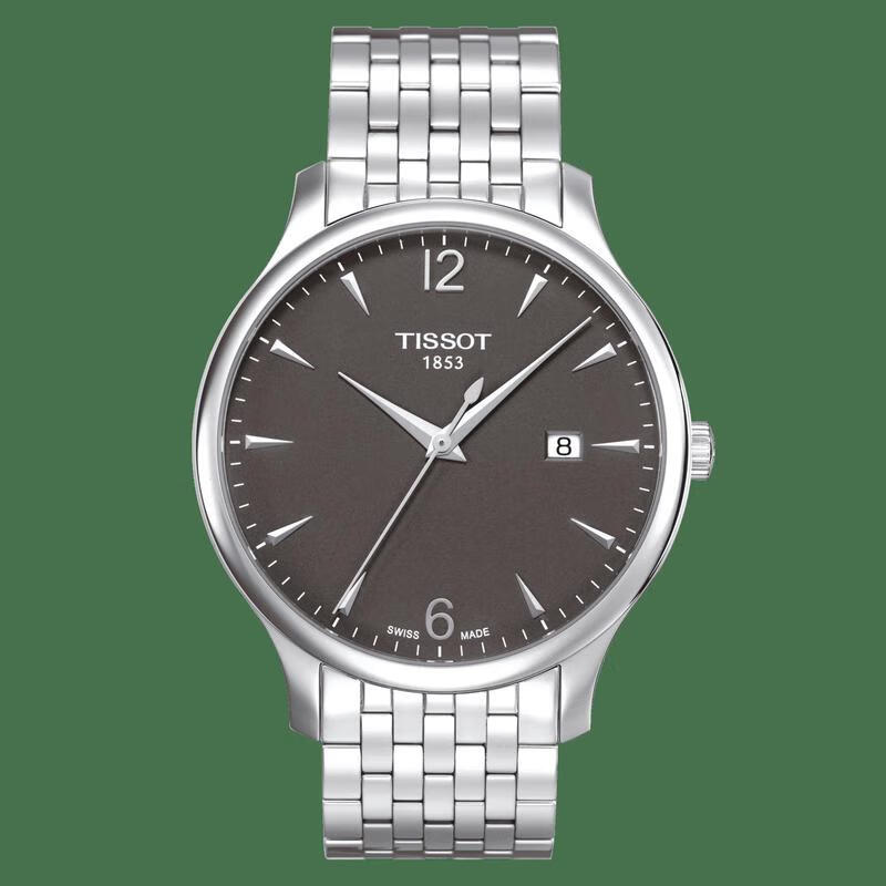 tradition手表男士石英防水腕表俊雅系列钢带石英男表 anthracite