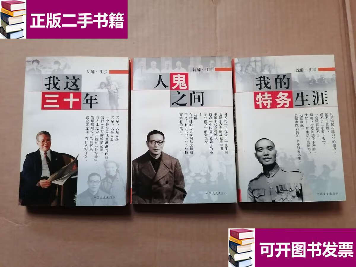 【二手9成新】沈醉往事 人鬼之间 我的特务生涯 我这三十年 全3册