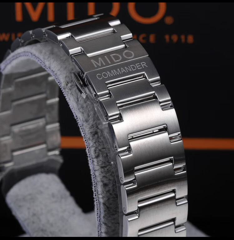 美度指挥官表带钢带男原装m016原厂60周年m021精钢钢表链2021mm 纯钢