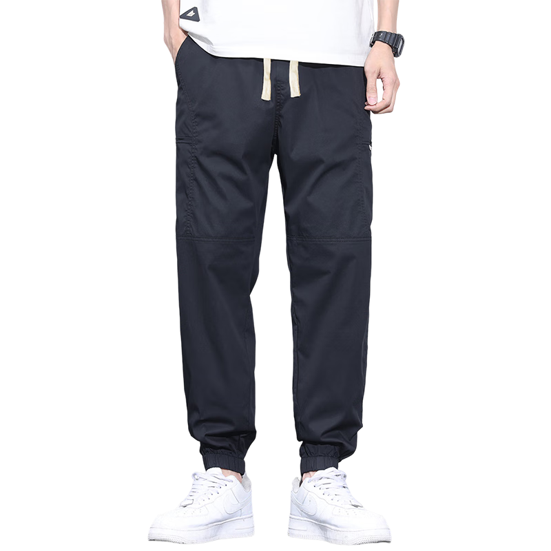 增致牛仔（ZENGZHI）【冰絲薄款】2025夏季男士休閑褲男寬松束腳哈倫運動工裝褲子男褲