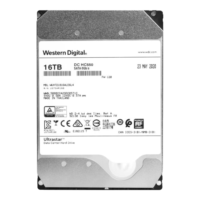 �������ݣ�WD��Ultrastar ��ҵ����еӲ�� 7200ת NAS����������洢��еӲ�� PMR CMR��ֱʽ SATA3.0 16TB ����--WUH721816ALE6L4 �ٷ����� 3719Ԫ