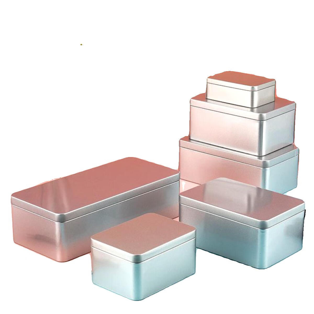 MPPMCK长方形收纳铁盒子磨砂加厚金属收纳盒小工具零食茶叶饼干储存带盖 长方形收纳盒23.5*11*6.8CM