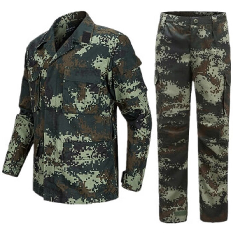 夏季迷彩服套装男军迷服装户外拓展军训服机修工装服 小花夏款 185