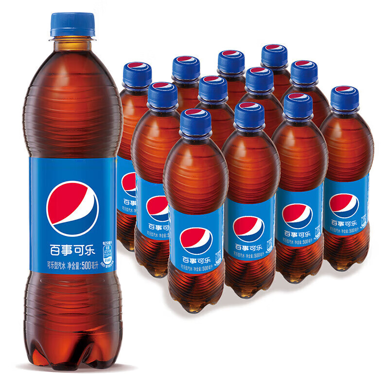 树莓青柠味7喜美年达碳酸饮料500/600ml*12瓶整箱装 百事可乐 50lml