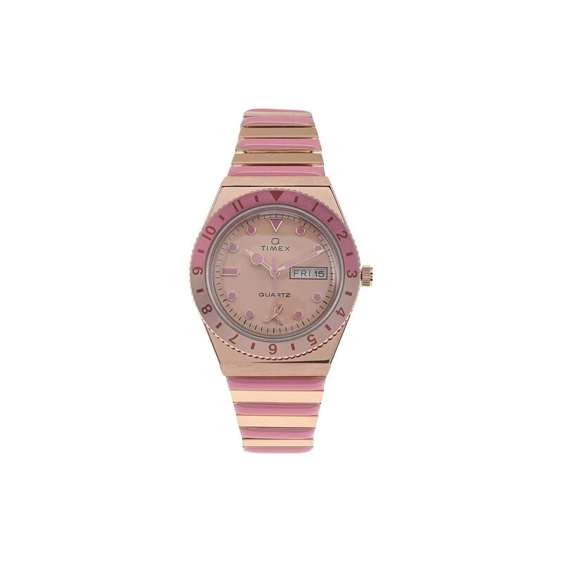 天美时(timex)女士手表 x bcrf 时尚休闲百搭不锈钢石英腕表 送女友