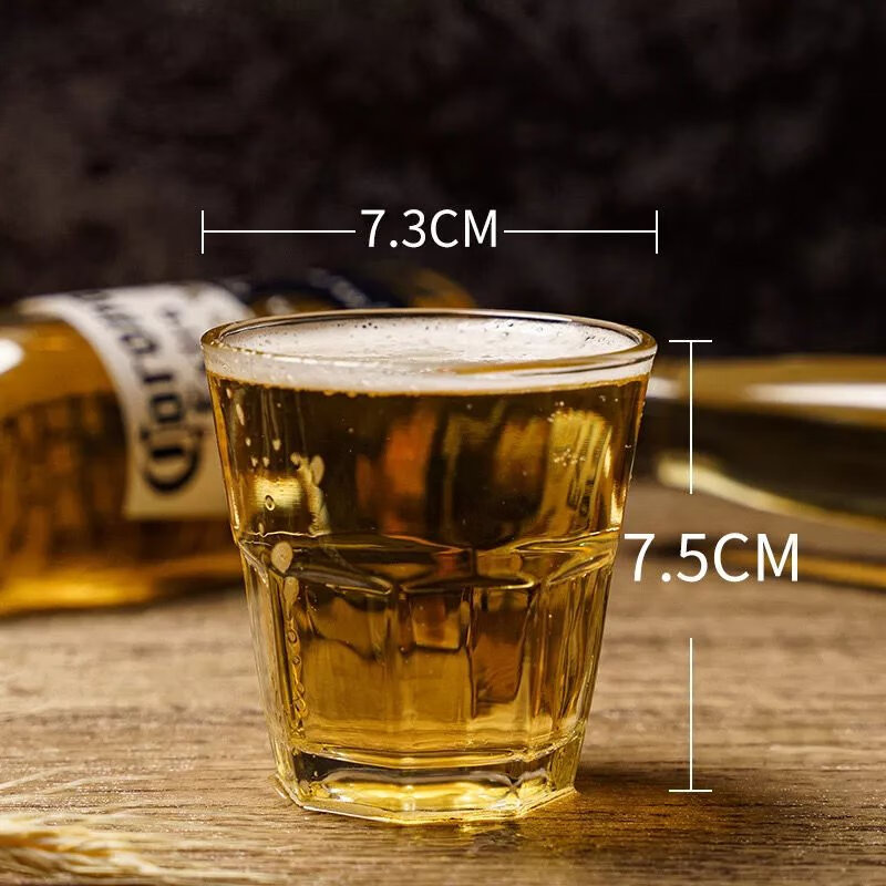 【现发】带把玻璃杯茶楼耐热泡茶杯家用啤酒扎啤玻璃杯加厚大容量 经典杯 (1只装)
