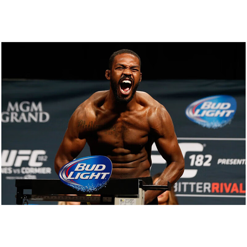 狼天影(langtianying)骨头乔恩琼斯海报墙贴画ufc格斗搏击拳击馆自粘