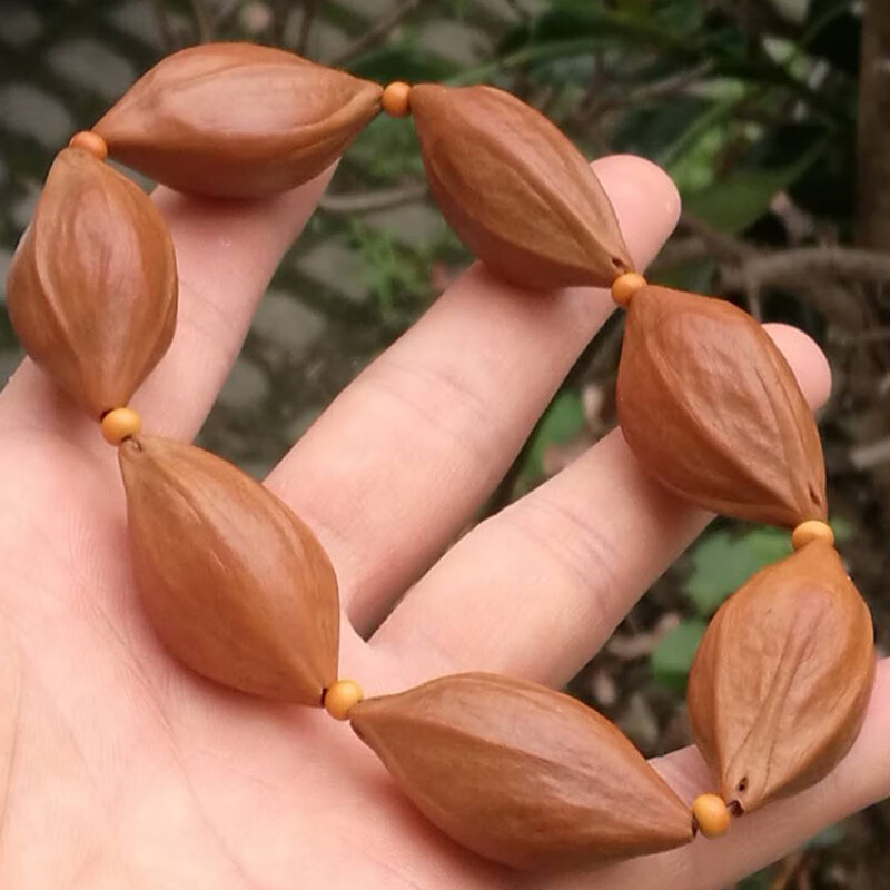 铂甄(bozhen)橄榄核手串素核原料原籽原皮已去白霜梅林三角核去皮直径