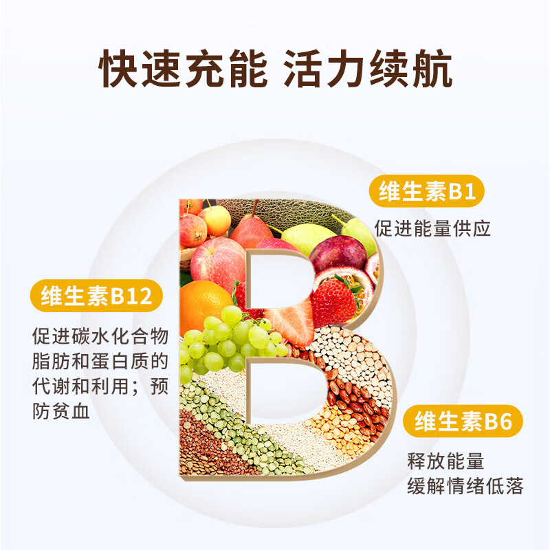 Hevert德国原装菲德维生素b族复合维生素b12维生素b1b6男性成年人女士 维生素B 60片*1盒