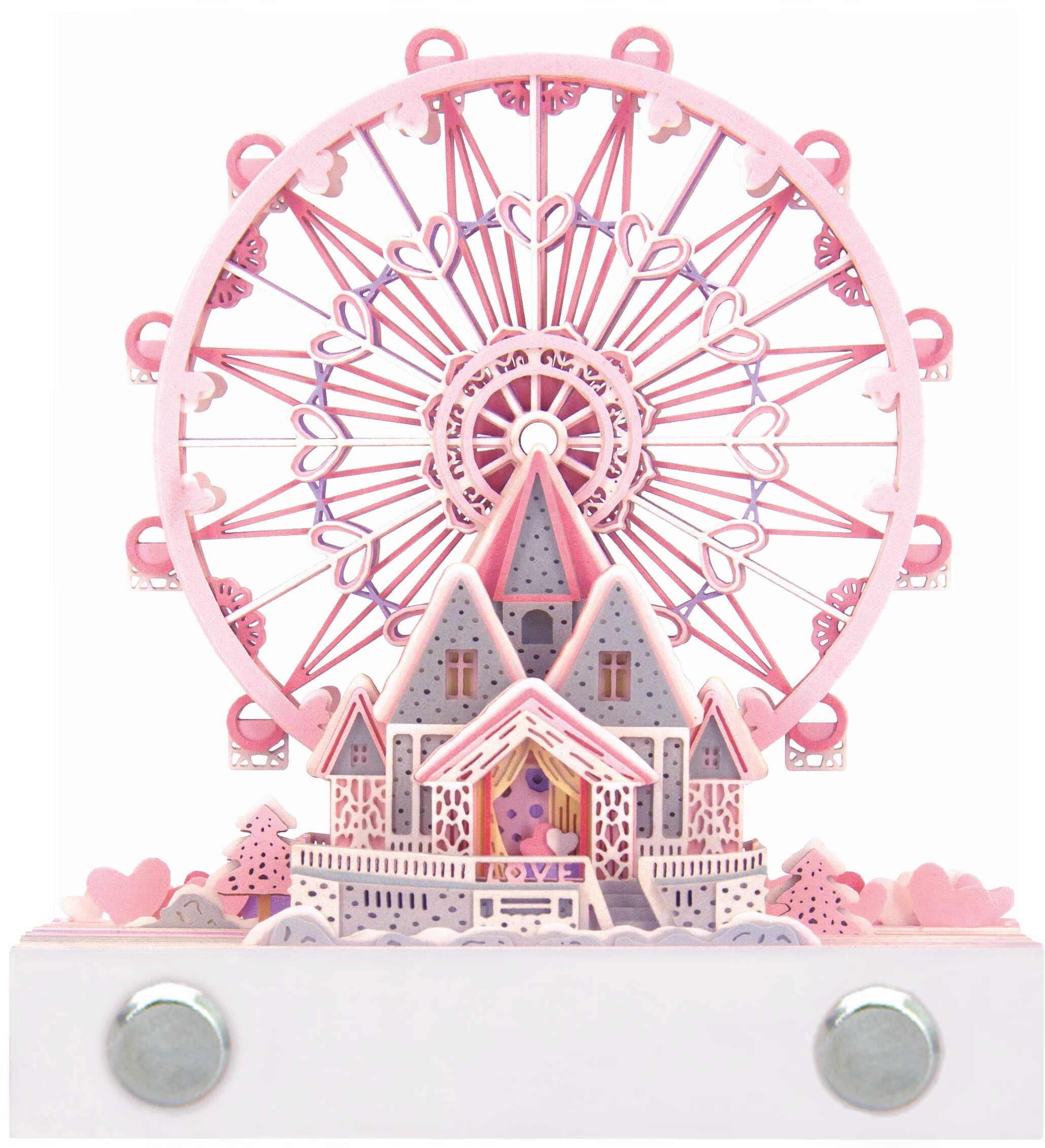 3d立体纸雕便签便利贴唯美浪漫画风摩天轮便签纸赠人礼品桌面摆件