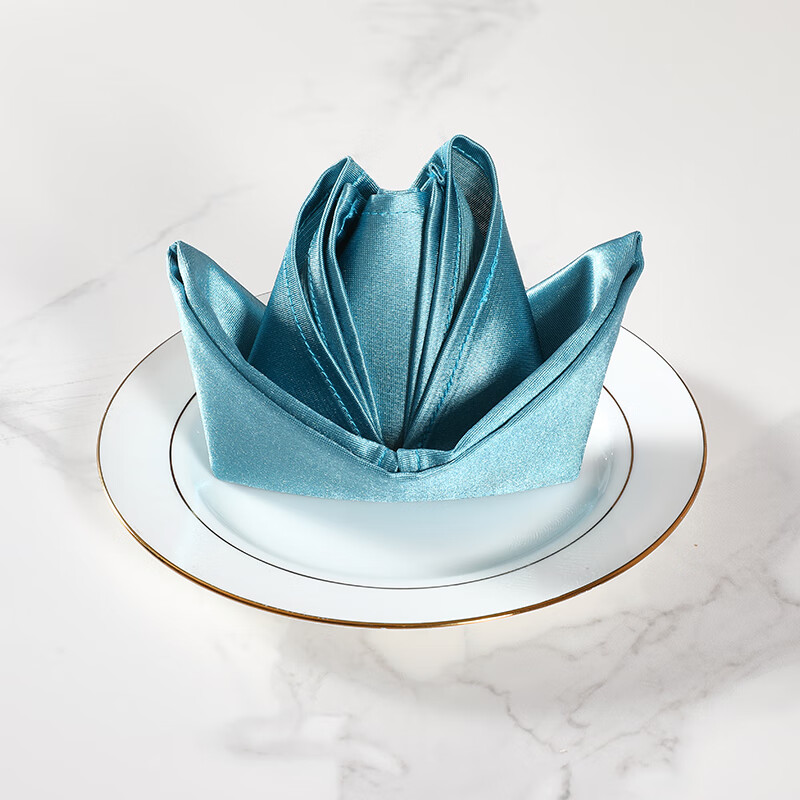 芍萌(shaomeng)酒店餐巾布酒店口布饭店专用折花餐巾布西餐围脖子小