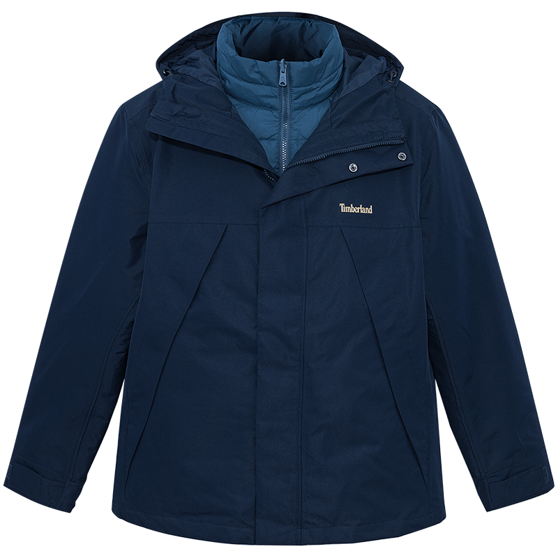 添柏岚（Timberland）官方男三合一冲锋衣外套防水保暖棉服内胆|A41UB A41UB433/深宝石蓝 XXL