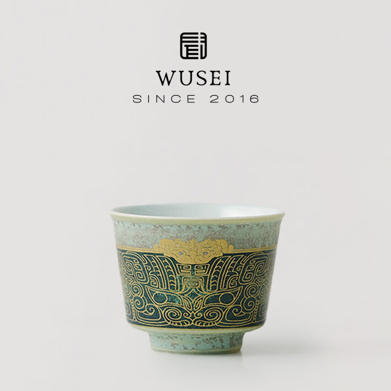 主人杯陶瓷闻说WUSEI青铜三星堆马蹄杯主人茶杯品茗杯 古蜀青铜-三星堆马蹄杯 200mL以下