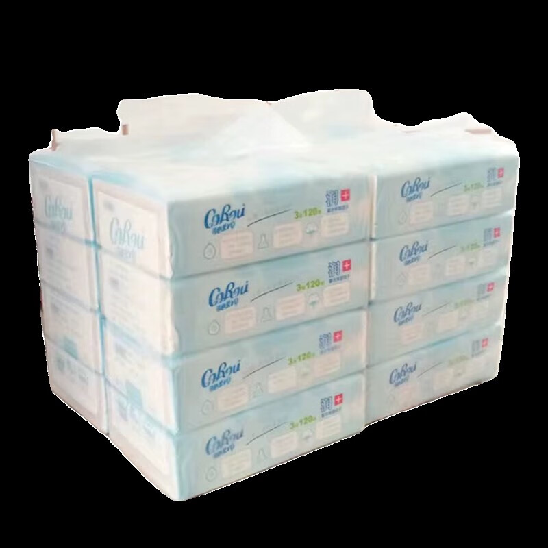 可心柔(corou)可心柔v9婴儿柔纸巾120抽16包保湿纸面巾纸云柔巾乳霜纸