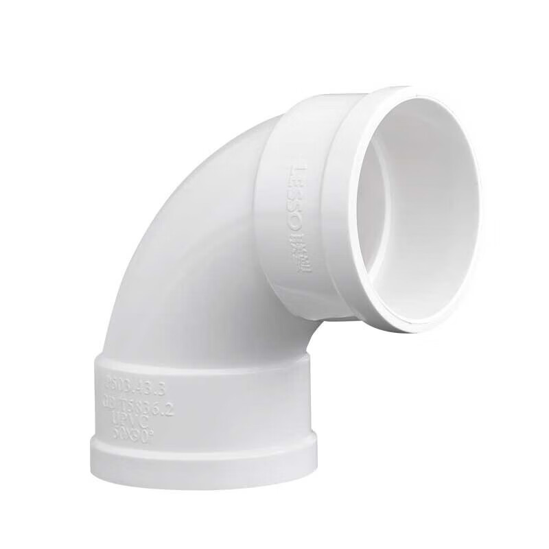 160 90度弯头pvc排水管白色