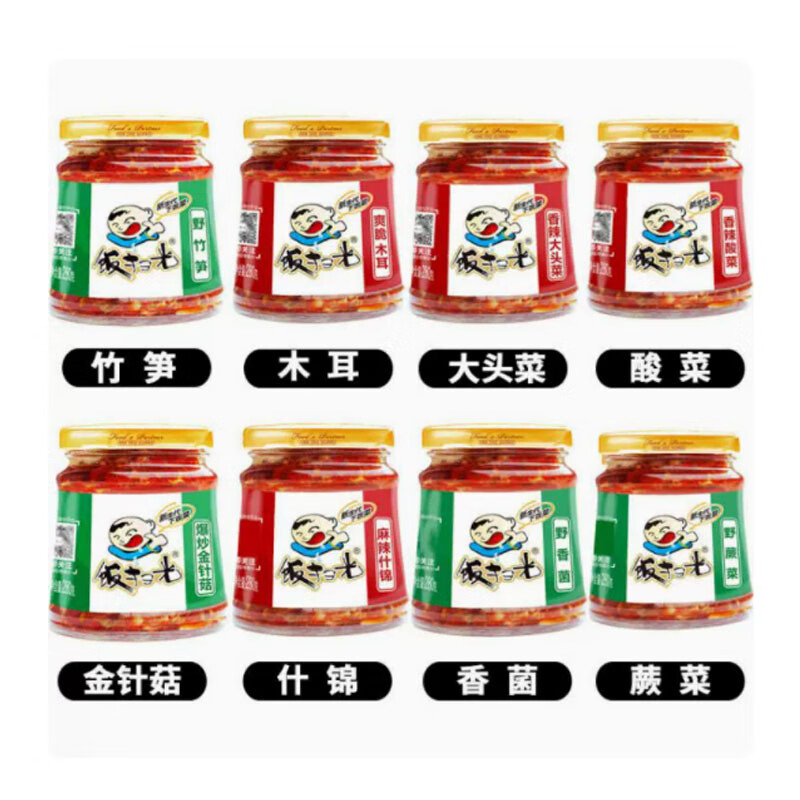 飯掃光下飯菜280g瓶 香菌竹筍蕨菜金針菇麻辣什錦香菇牛肉醬 爆炒竹筍 1瓶