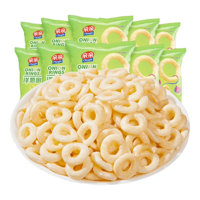亲亲膨化零食洋葱圈 休闲食品礼包7g*10包便携小零食