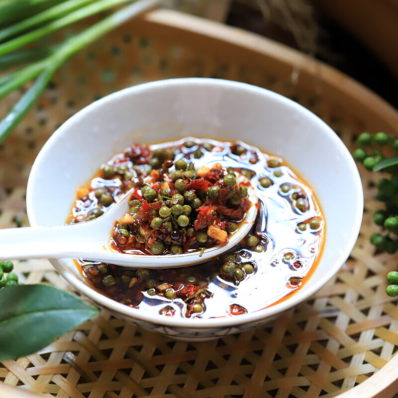 虎钢馋农家自制青花椒酱 下饭菜嫩花椒酱 油泼新鲜花椒辣子酱250克装