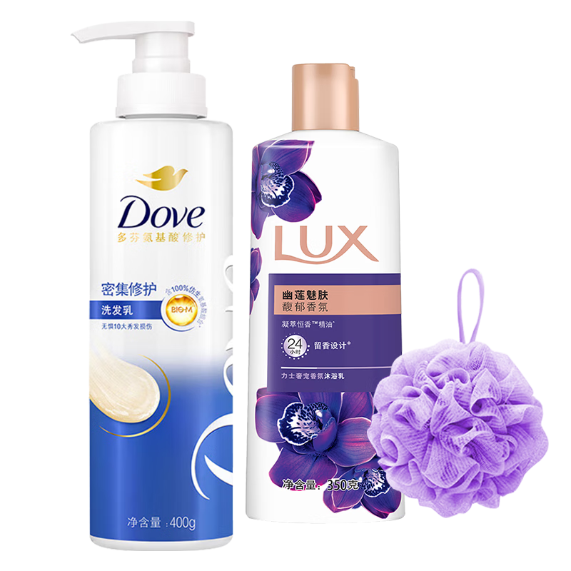 ڲңDoveװһ־ ϴˮ400g+ԡ¶350g+ԡ16.9Ԫ