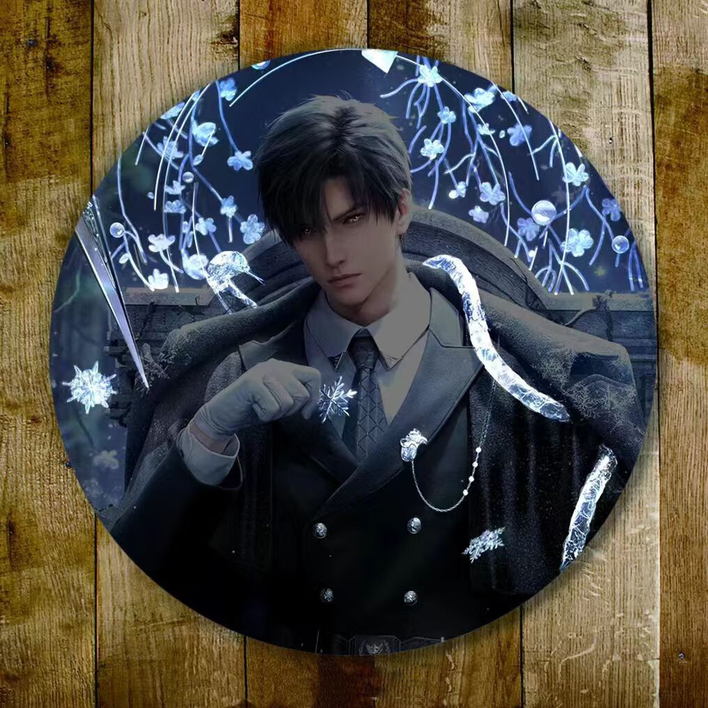 玖煦萌乙游卡通全员黎深沈星回祁煜75mm反光吧唧谷子周边徽章工艺品