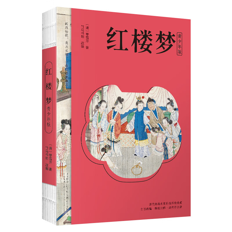 红楼梦 四大名著白话改编 清孙温工笔彩插 疑难字注音注释 附赠彩绘大页中小学生课外阅读 红楼梦