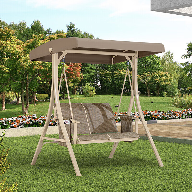 purpleleaf秋千椅室外铁艺摇椅双人花园荡秋千庭院吊椅户外院子荡秋千