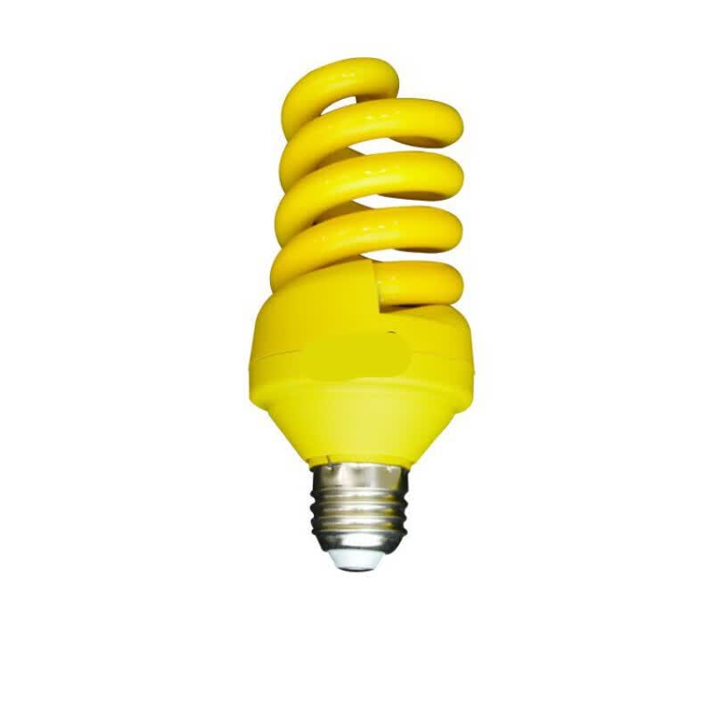 加昌 驱蚊灯泡黄光螺旋节能灯 抗uv紫外线 橘红色 无尘车间印刷暗房