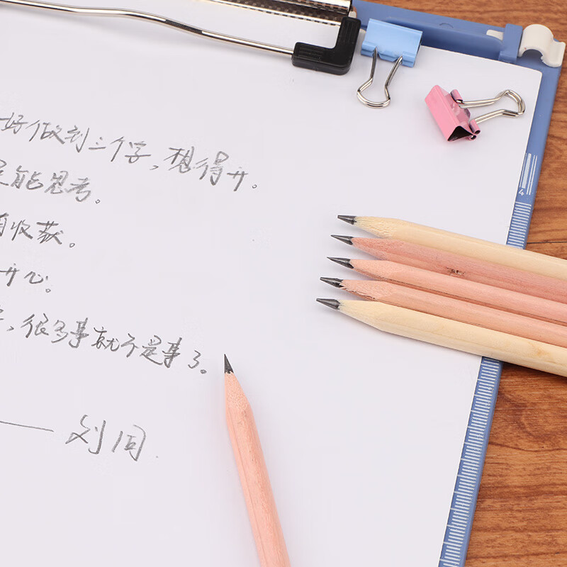 宝克（BAOKE）原木铅笔 素描绘图学生铅笔 小学生学习练字美术办公铅笔 学习用品文具 55支/桶（组合装）三角杆学生正姿原木铅笔  包邮