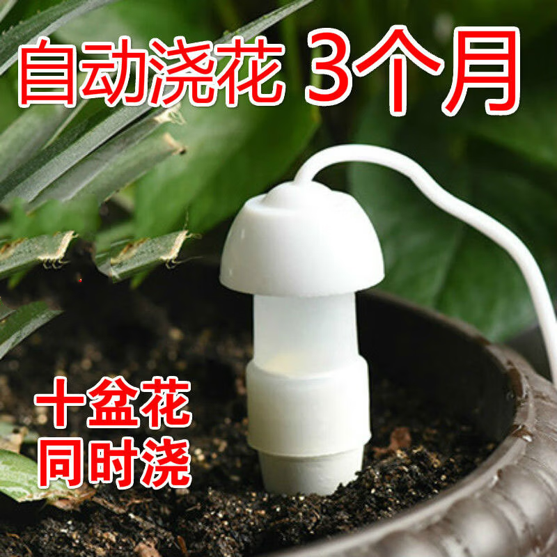 膜角兽懒人自动浇花神器 假期出差外出家用渗水器日式园林可调节滴灌器 4个装（1.5米线长） 浇花神器+调节器