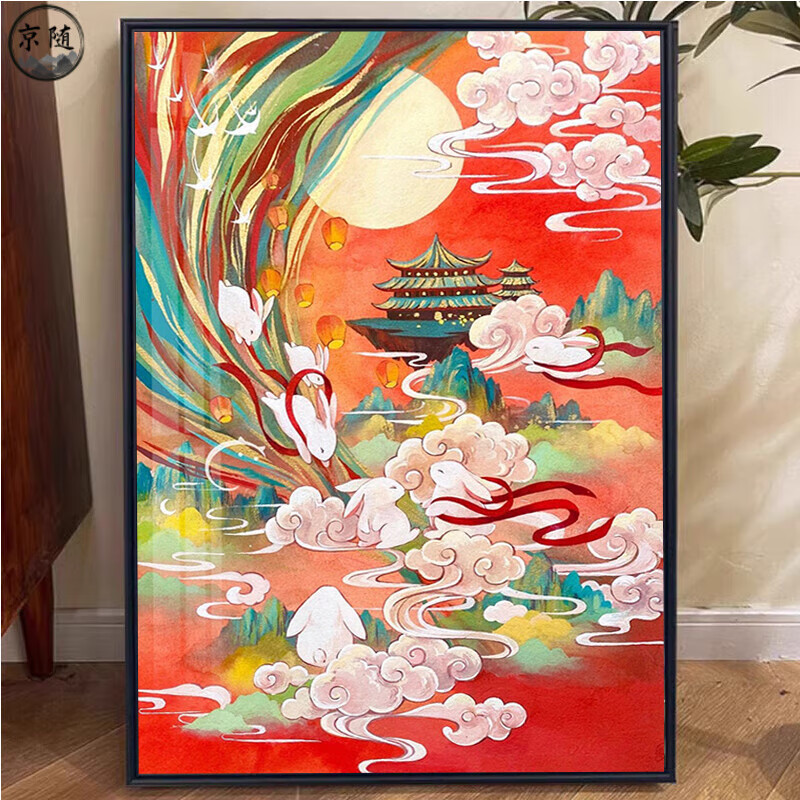 礼旨涎国潮盛世长安钻石画满钻2024客厅高级感喜庆砖石绣十字绣带框