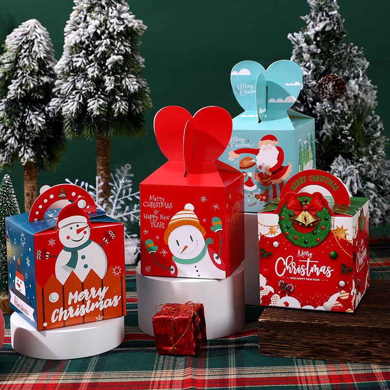 绿盒子 圣诞苹果盒卡通平安果包装盒创意平安夜圣诞包装苹果礼品盒 Y 10个-款式随机-精选优惠专栏-全利兔-实时优惠快报