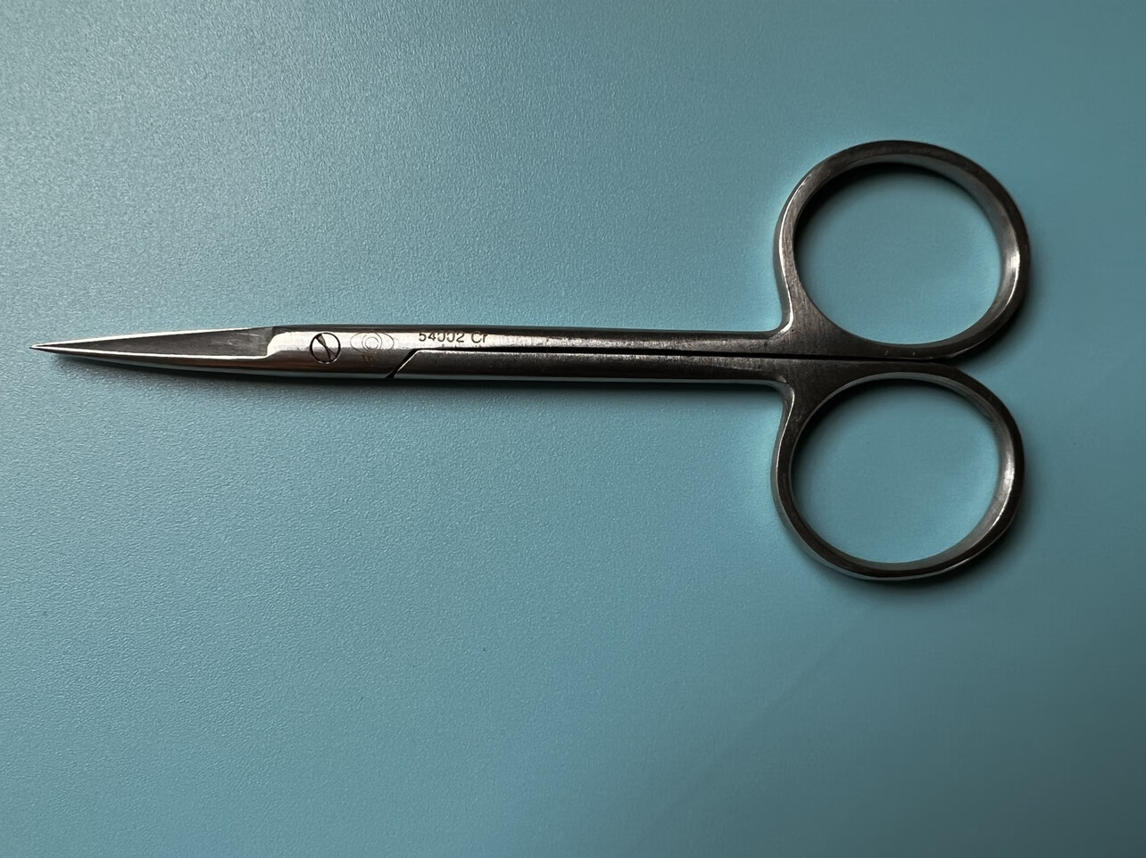 不锈钢眼科剪直尖弯尖手术双眼皮眼用剪拆线剪10cm剪刀 六六直剪54002