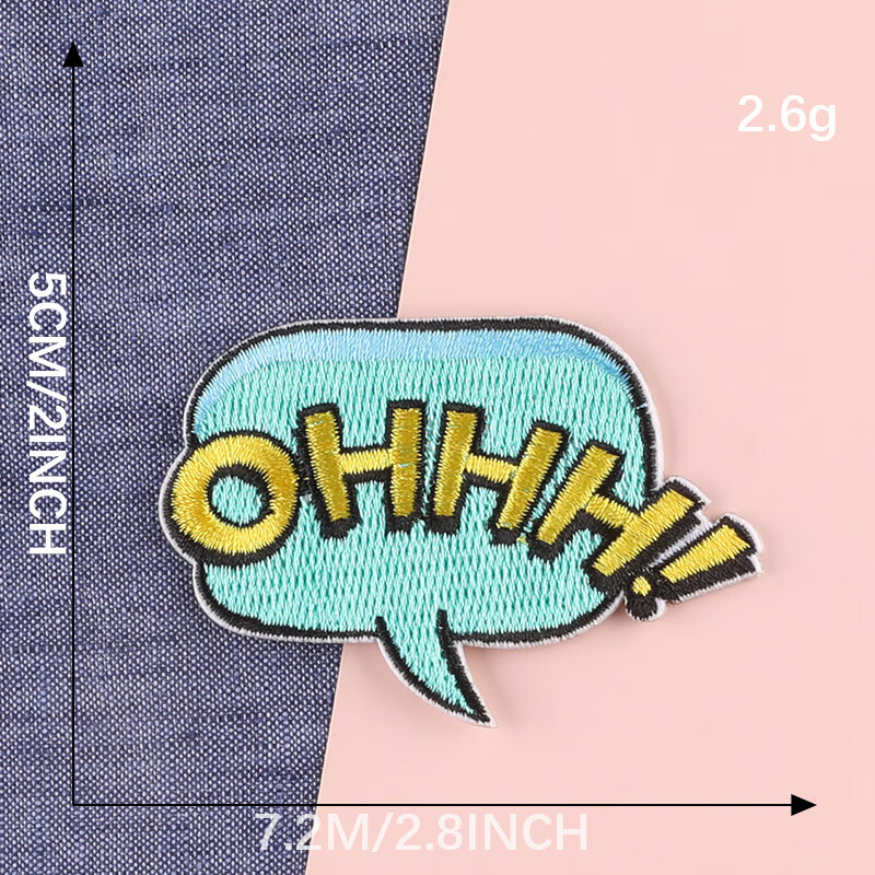 草莓电脑绣花标英文字母布贴自粘贴绣标服装辅料徽章补丁刺绣布贴 1