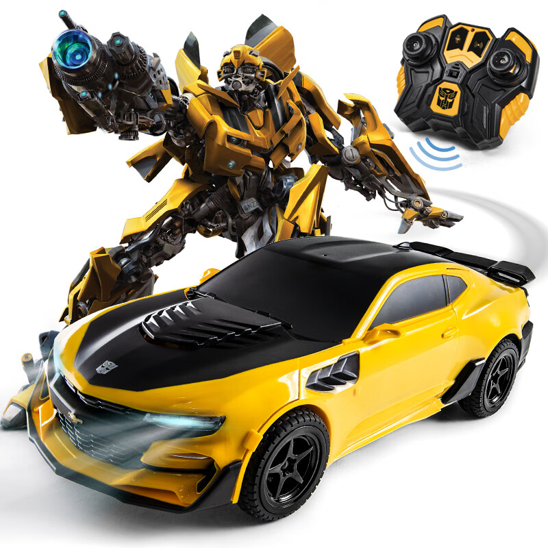 变形金刚（TRANSFORMERS）儿童玩具正版授权遥控汽车机器人男孩生日礼物大黄蜂三电版