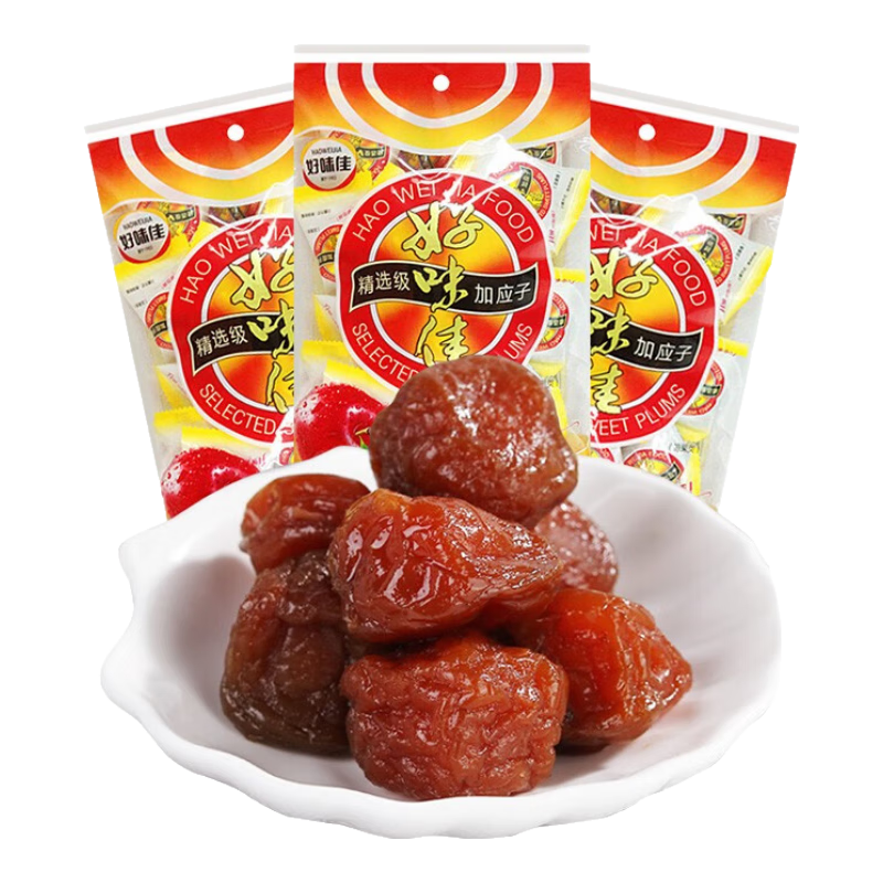 好味佳加应子蜜饯果干水果干办公休闲零食小吃 306g*3袋