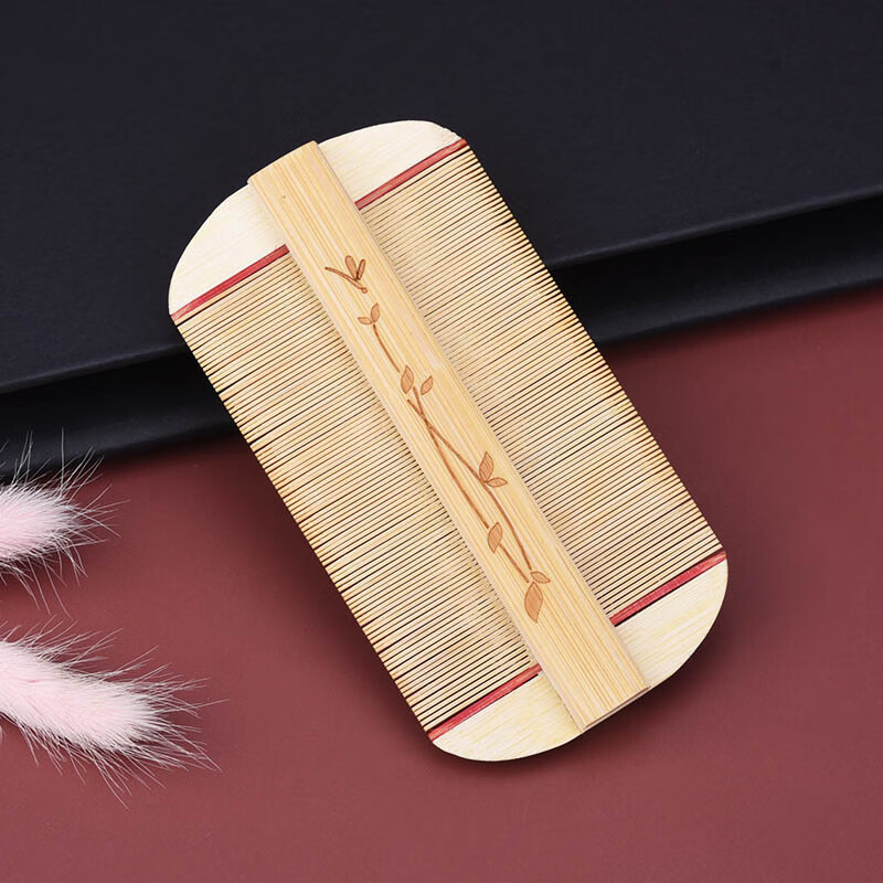 诺迪驰去虱子竹梳子 香彩篦子除头虱子加密去头屑梳子女士家用儿童去