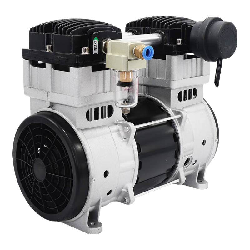 藤原無油真空泵機頭小型高真空泵頭 負壓站真空泵配件 負空壓機頭 一級1550D機頭+可調(diào)壓過濾器