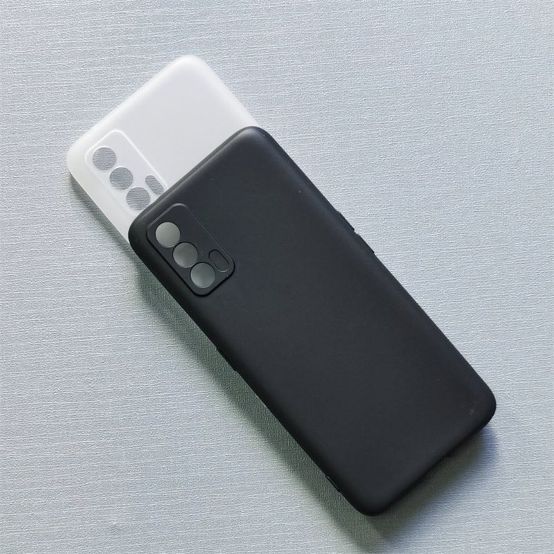 适用Realme V15手机壳OPPO真我保护套全包透明硅胶磨砂软壳防刮摔 Realme V15 -5G 磨砂【实黑】