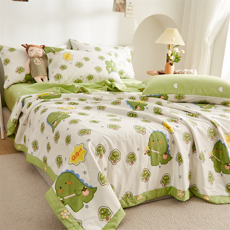 恒源祥 空调被 棉花被夏凉被子被褥纯棉可水洗午睡单人双人全棉被芯夏季 魔法龙【A类100%棉】 150*200cm【单夏被】