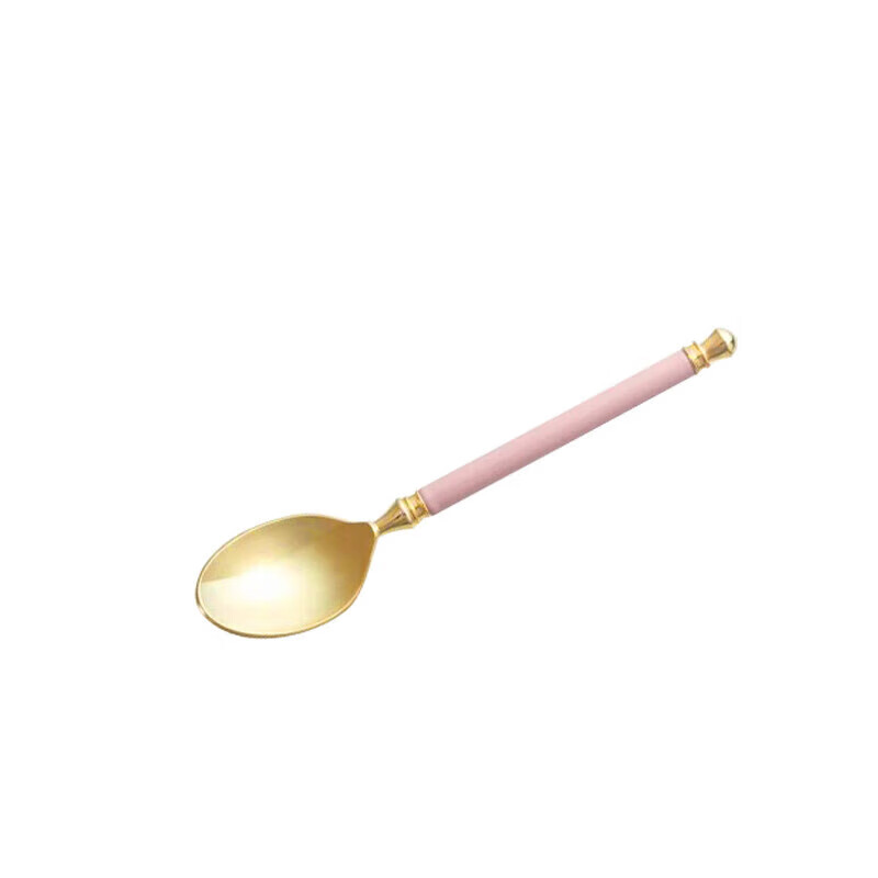noritake则武下午茶高端咖啡勺精致小勺子创意金边勺喝咖啡专用 粉色