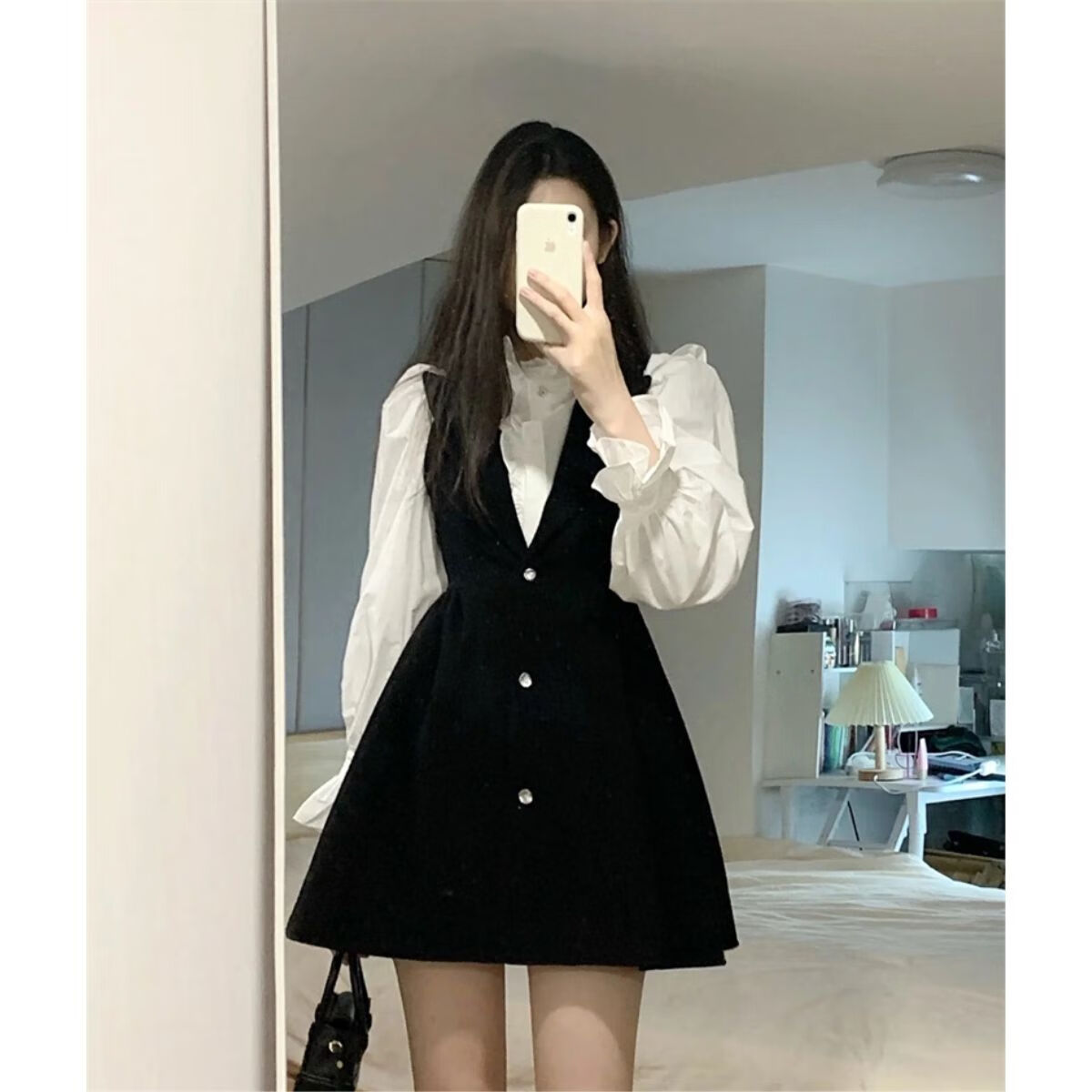 xwfrj四十岁女人时尚服装穿搭春款连衣裙法式气质名媛小香风衬衫马甲