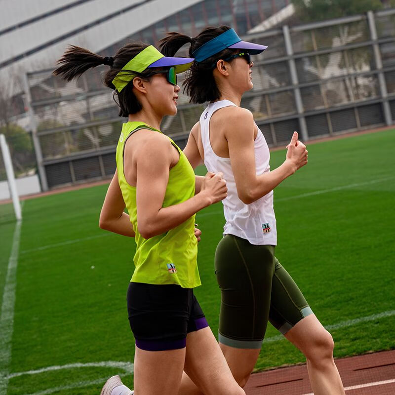 轻功(qinkung)马拉松背心方领训练跑步背心男女同款(合身版型) 青柠绿