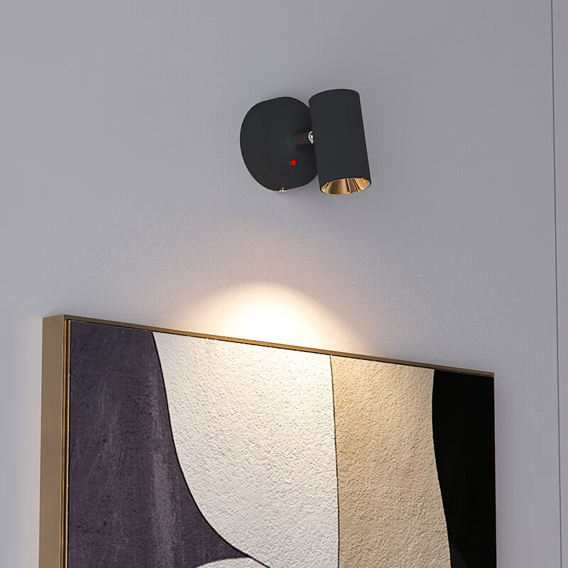 令充电射灯无线家用床头免打孔壁灯轻奢免布线射灯免安装照画洗墙灯