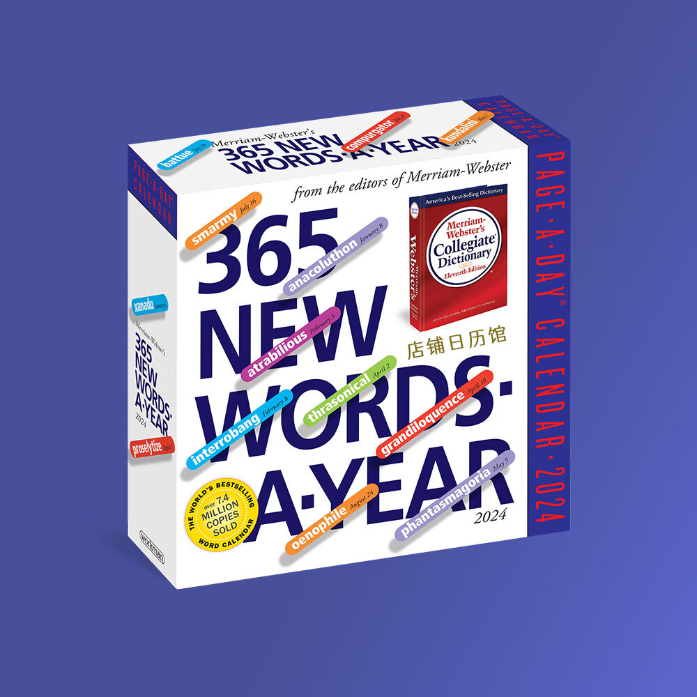 英文日历风馆原版韦伯英语单词日历2024年台历撕页现货 白色