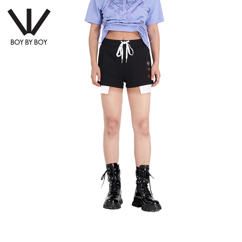 boy by boyboy潮牌女装裤子新品高腰立体裁剪休闲裤针织短裤w13000