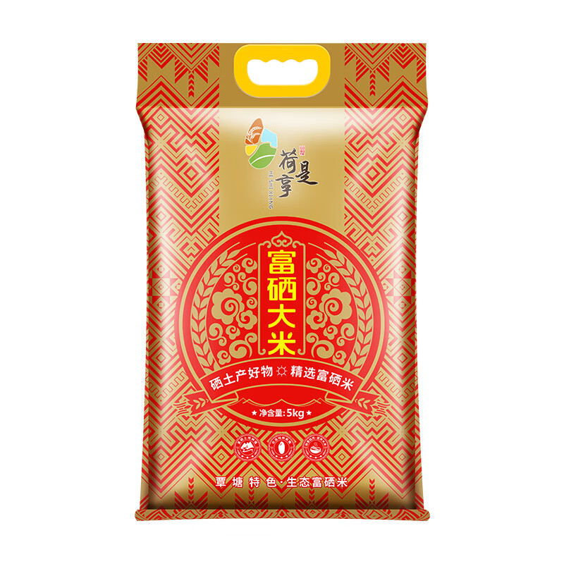 荷是享(he shi xiang)广西覃塘特产富硒大米长粒香大米5kg晚稻2024鲜